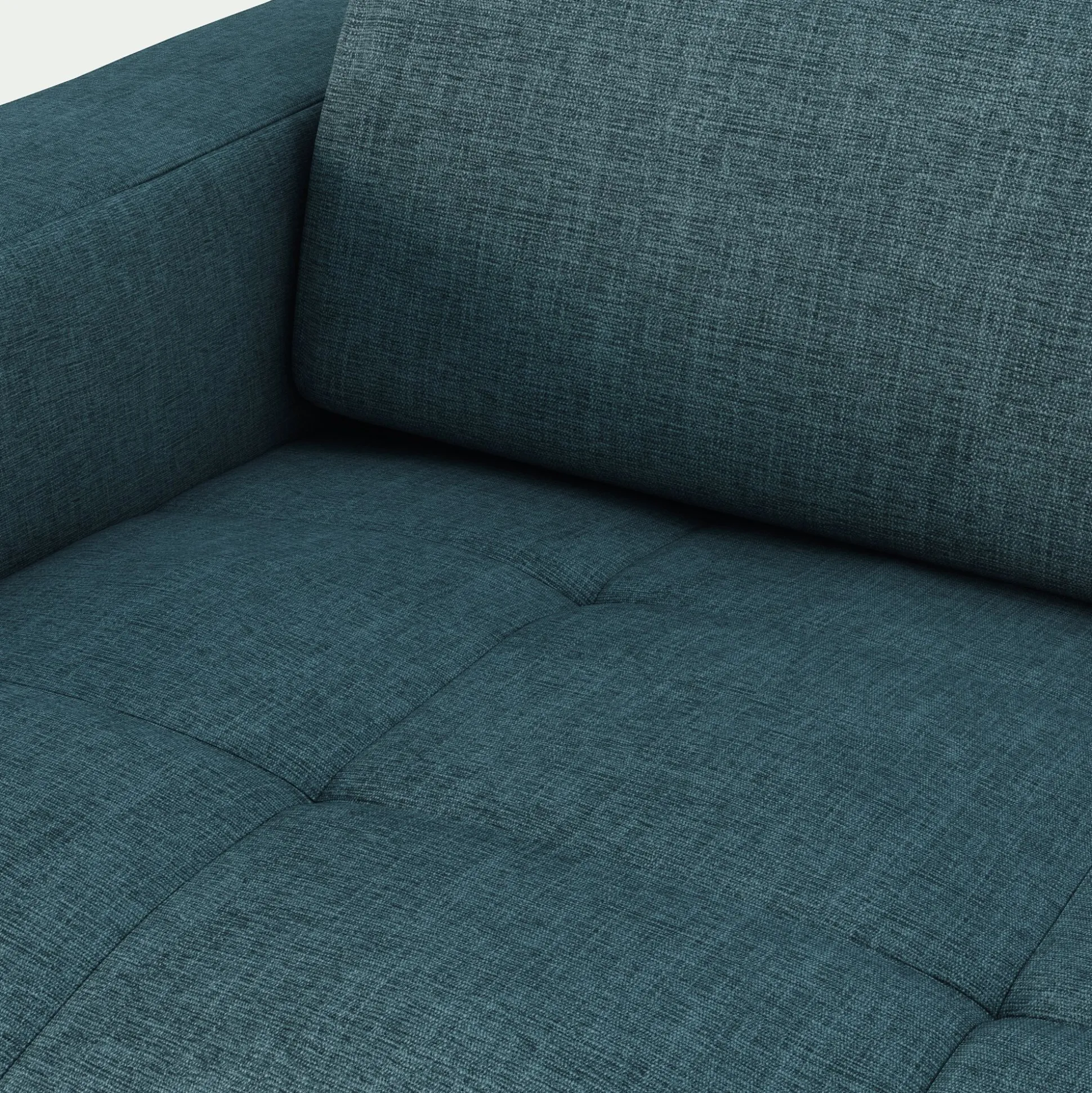 Canapé 3 places convertible en tissu monclar avec accoudoirs 15cm - bleu niolon