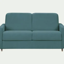 Canapé 4 places convertible en tissu Stella densité 25kg/m3 - bleu