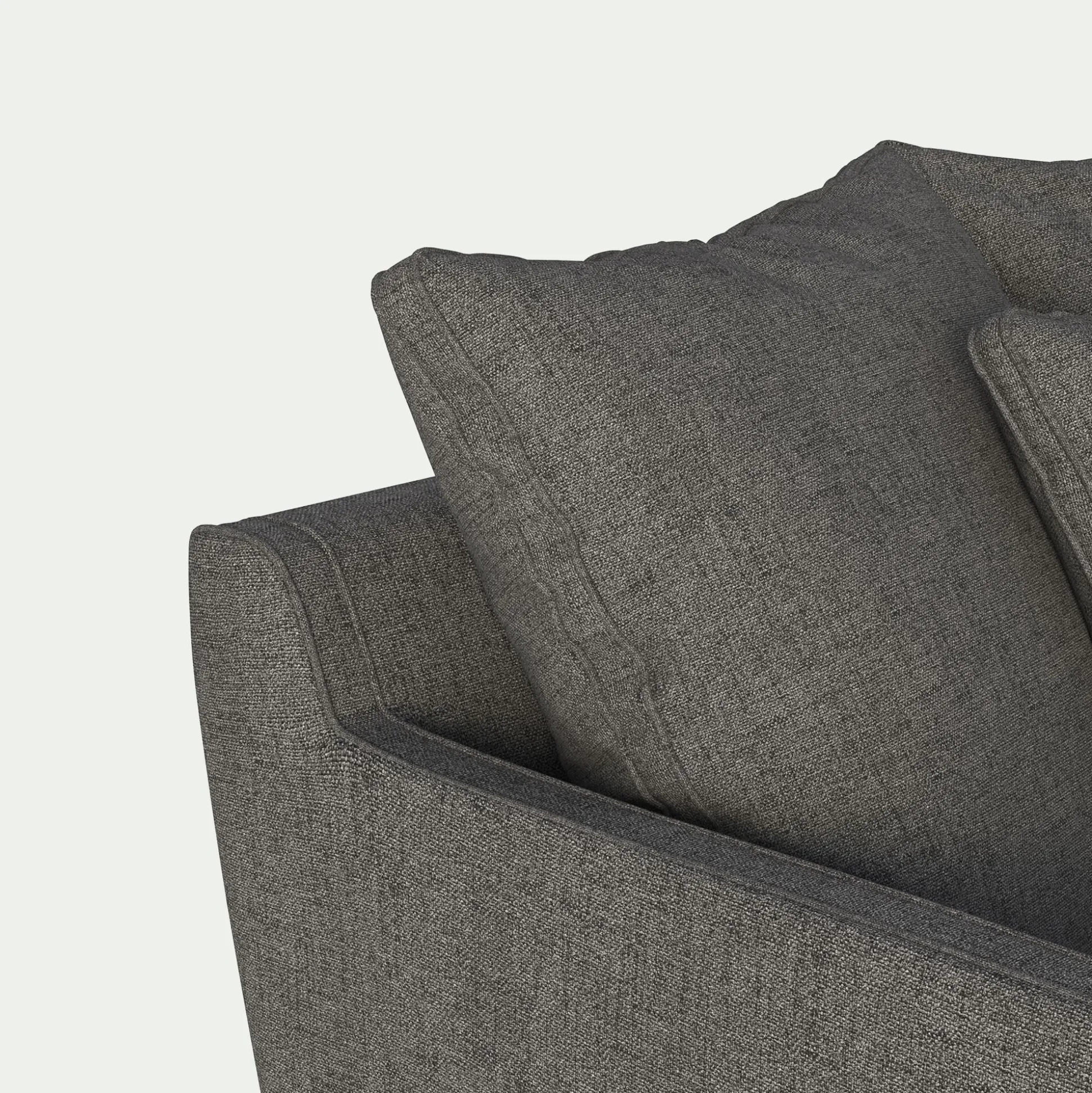 Canapé 2 places convertible en tissu - gris restanque