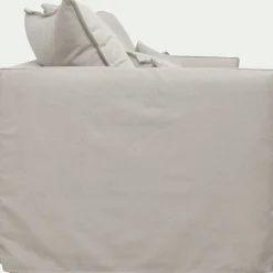 Canapé 2 places convertible en tissu wind - beige alpilles