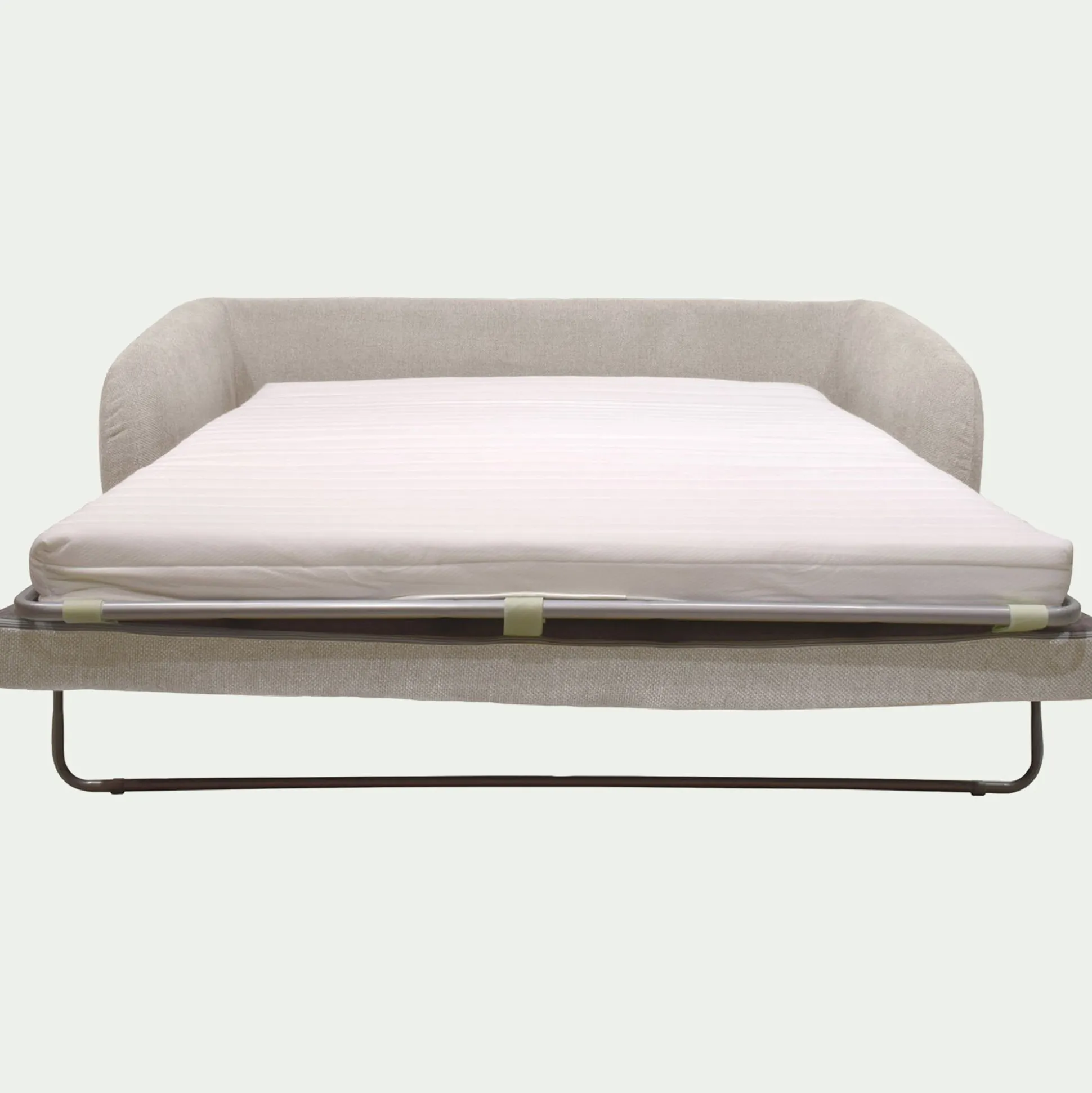 Canapé 3 places convertible en tissu tramé - beige roucas
