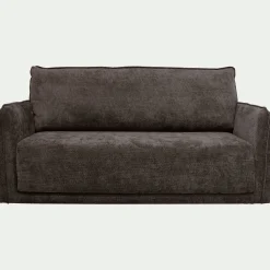 Canapé 3 places convertible en tissu Eden - marron