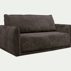 Canapé 3 places convertible en tissu Eden - marron