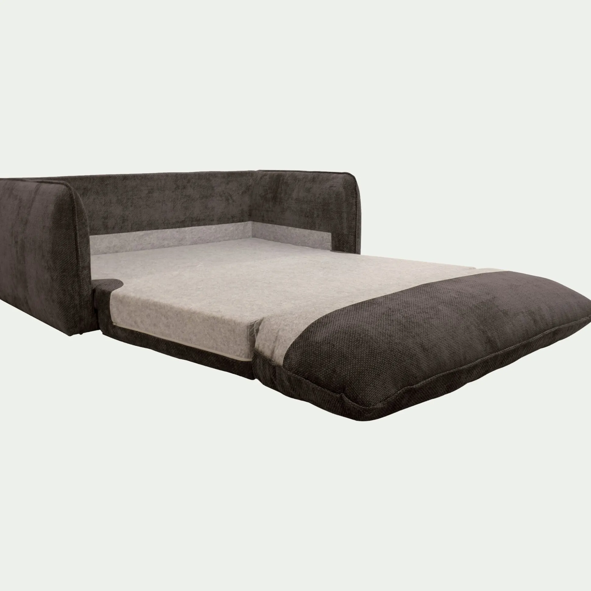 Canapé 3 places convertible en tissu Eden - marron