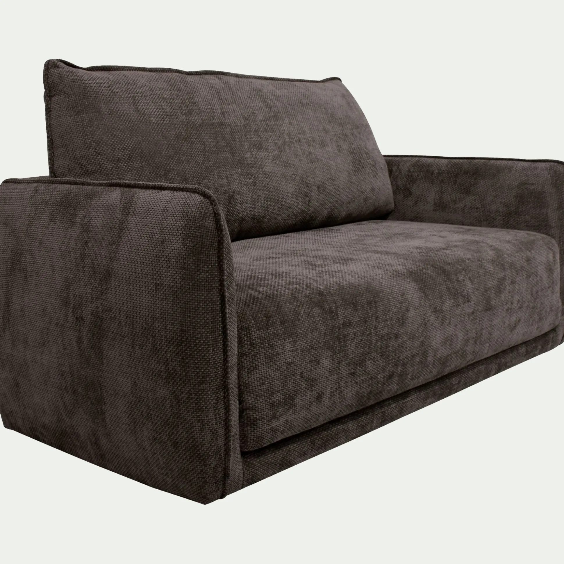 Canapé 3 places convertible en tissu Eden - marron