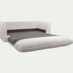 Canapé 3 places convertible en tissu Eden - beige alpilles