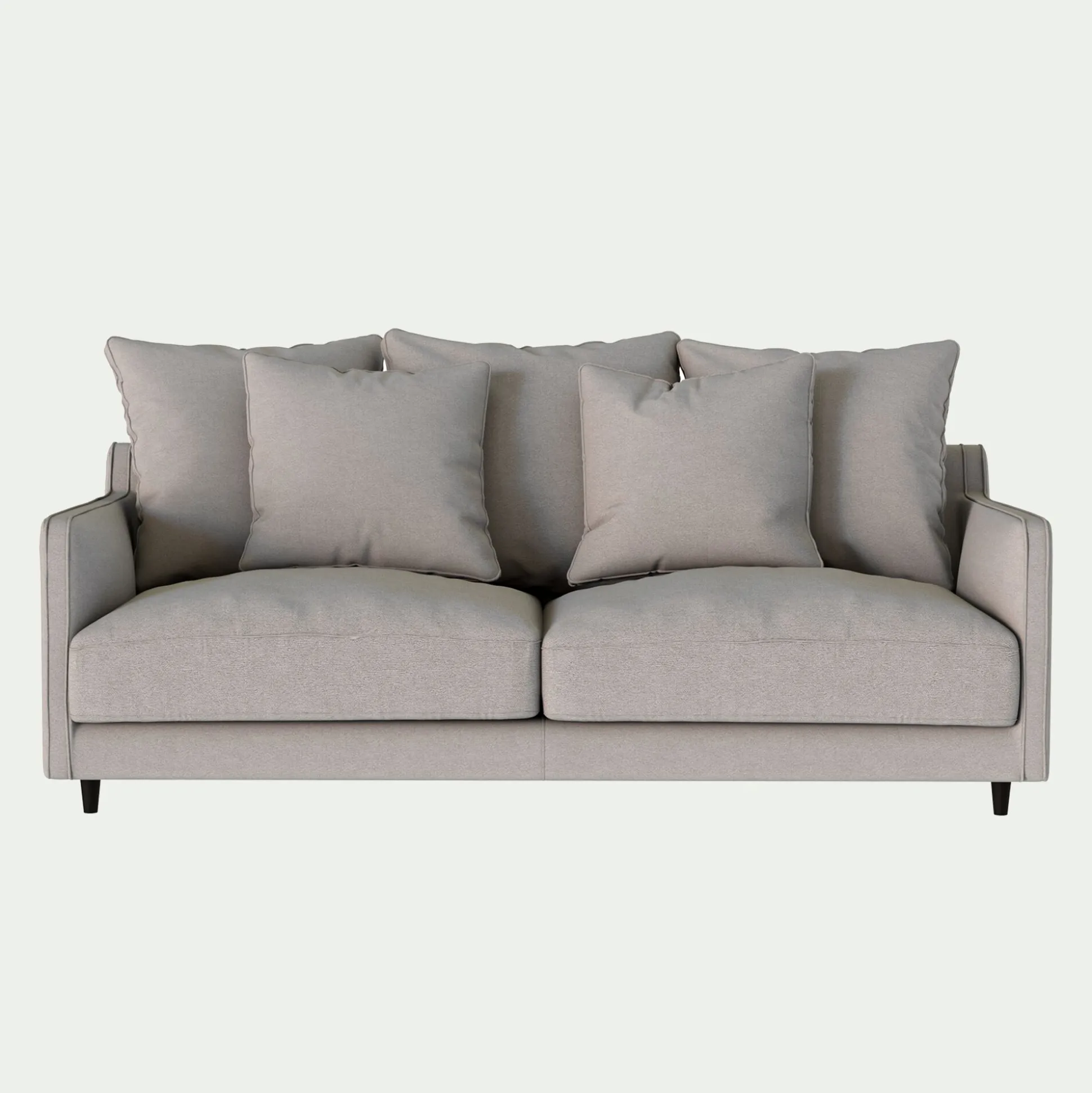 Canapé 3 places convertible en tissu - gris borie