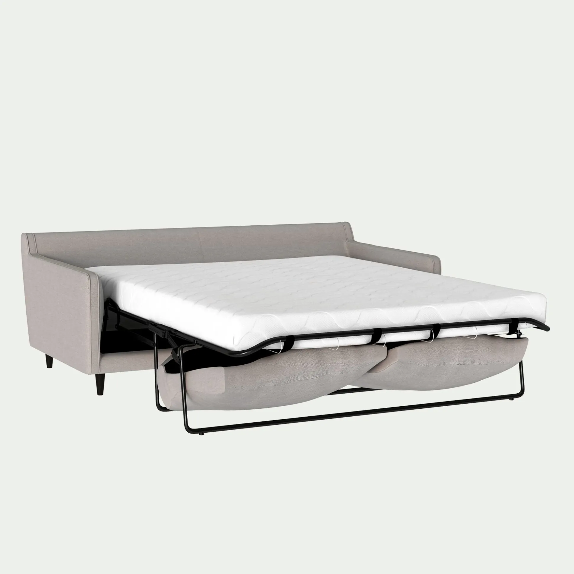 Canapé 3 places convertible en tissu - gris borie