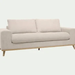Canapé 3 places convertible en tissu Storm - beige roucas