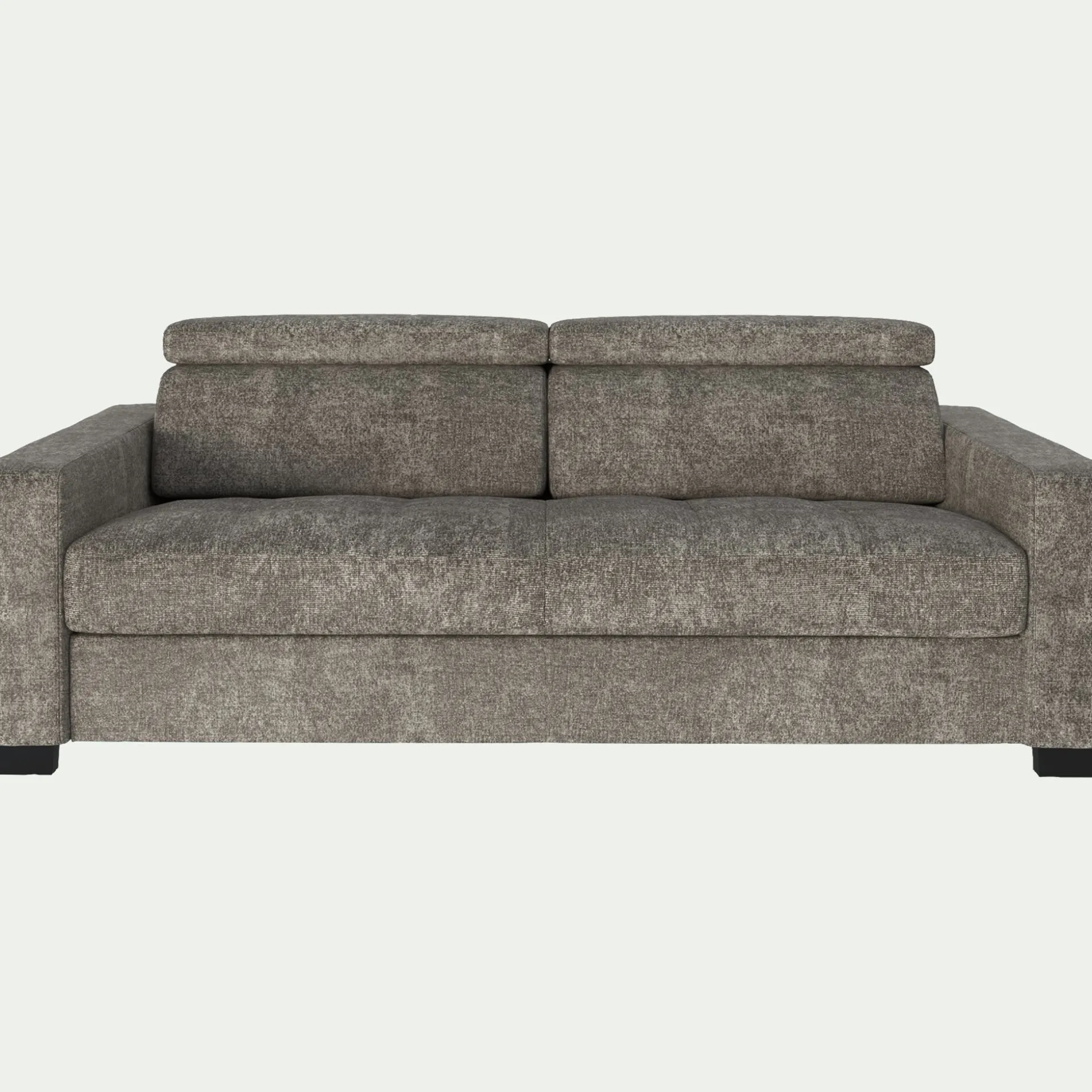 Canapé 3 places convertible en tissu genesis avec accoudoirs 20cm - beige alpilles