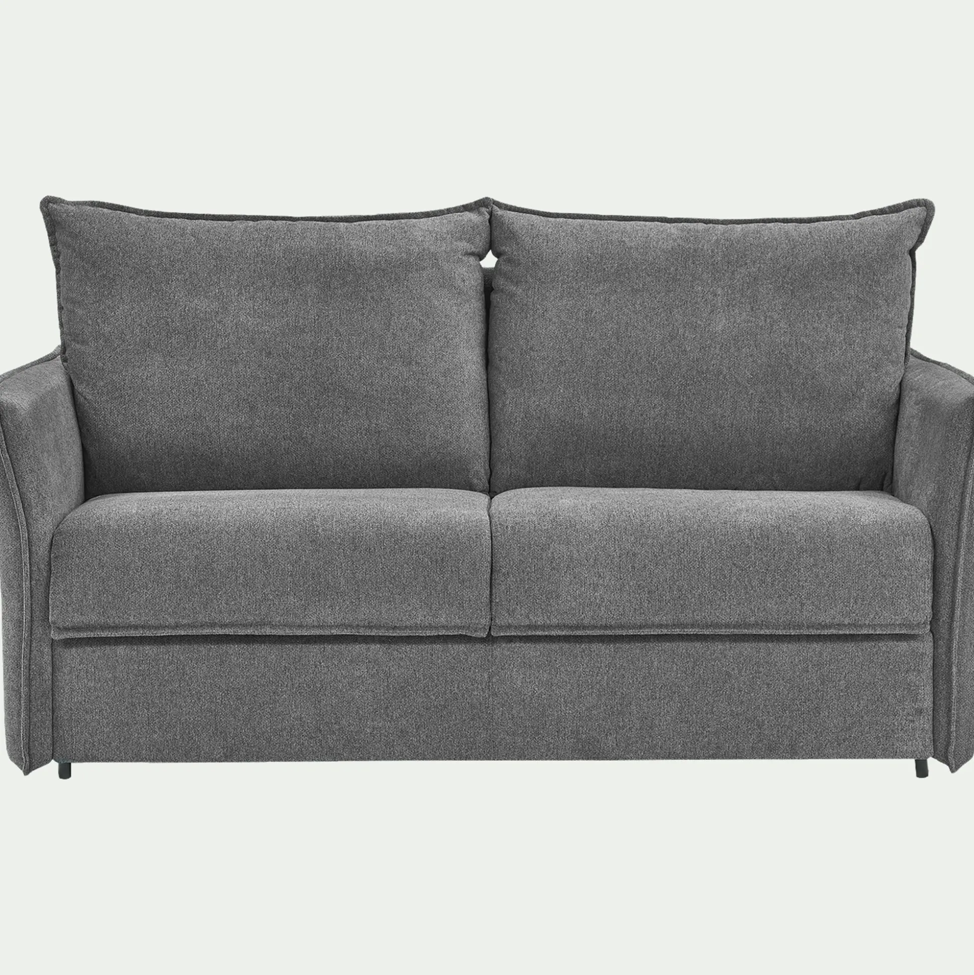 Canapé 3 places convertible en tissu avec matelas densité 35kg/m3 - gris restanque