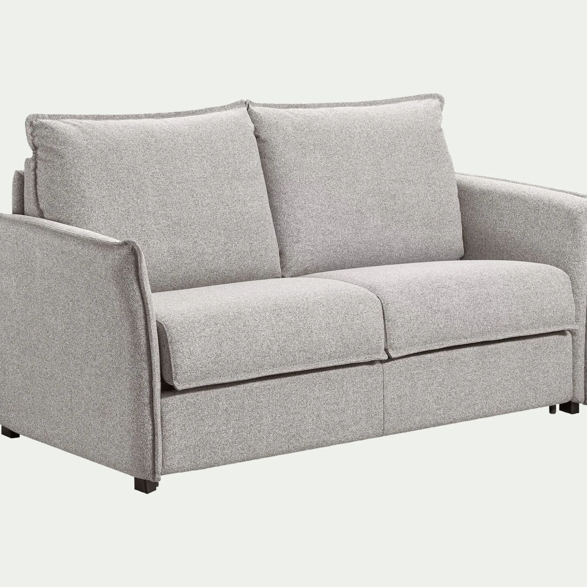 Canapé 3 places convertible en tissu Sogno avec matelas densité 35kg/m3 - gris borie