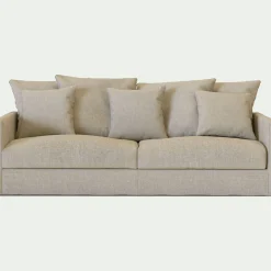 Canapé 4 places convertible en tissu - beige alpilles