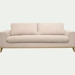 Canapé 4 places convertible en tissu Crown - beige roucas