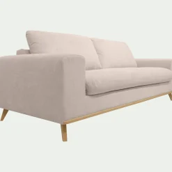 Canapé 4 places convertible en tissu Crown - beige roucas