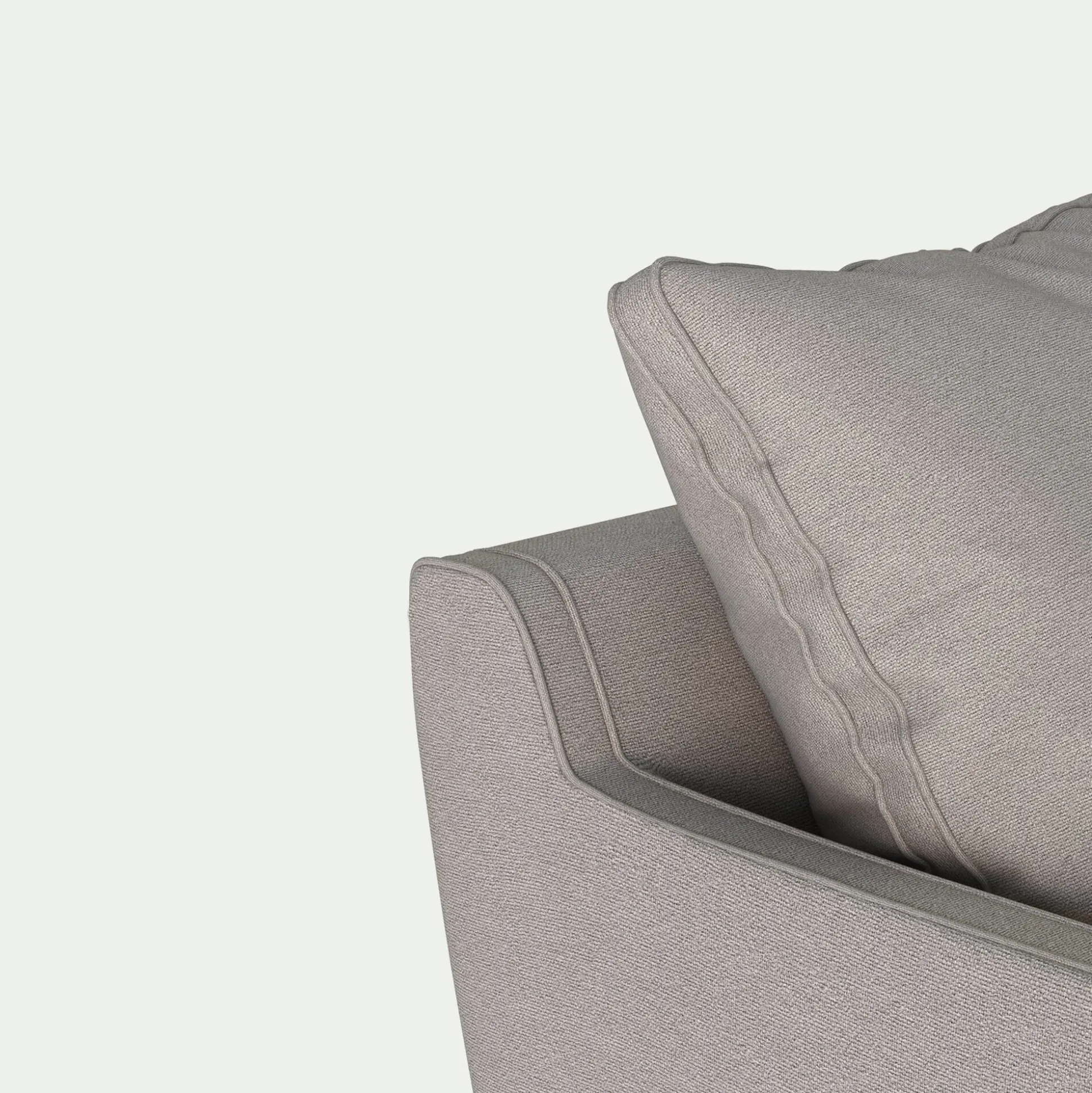 Canapé 4 places convertible en tissu - gris borie