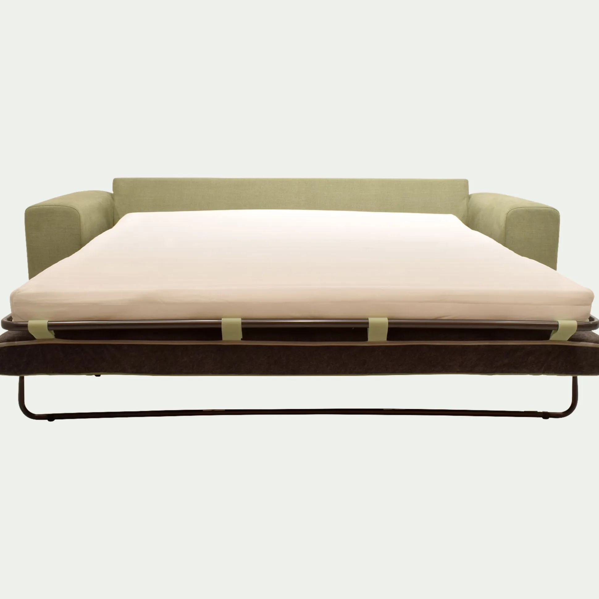 Canapé 4 places convertible en tissu Cosmo - vert kaki