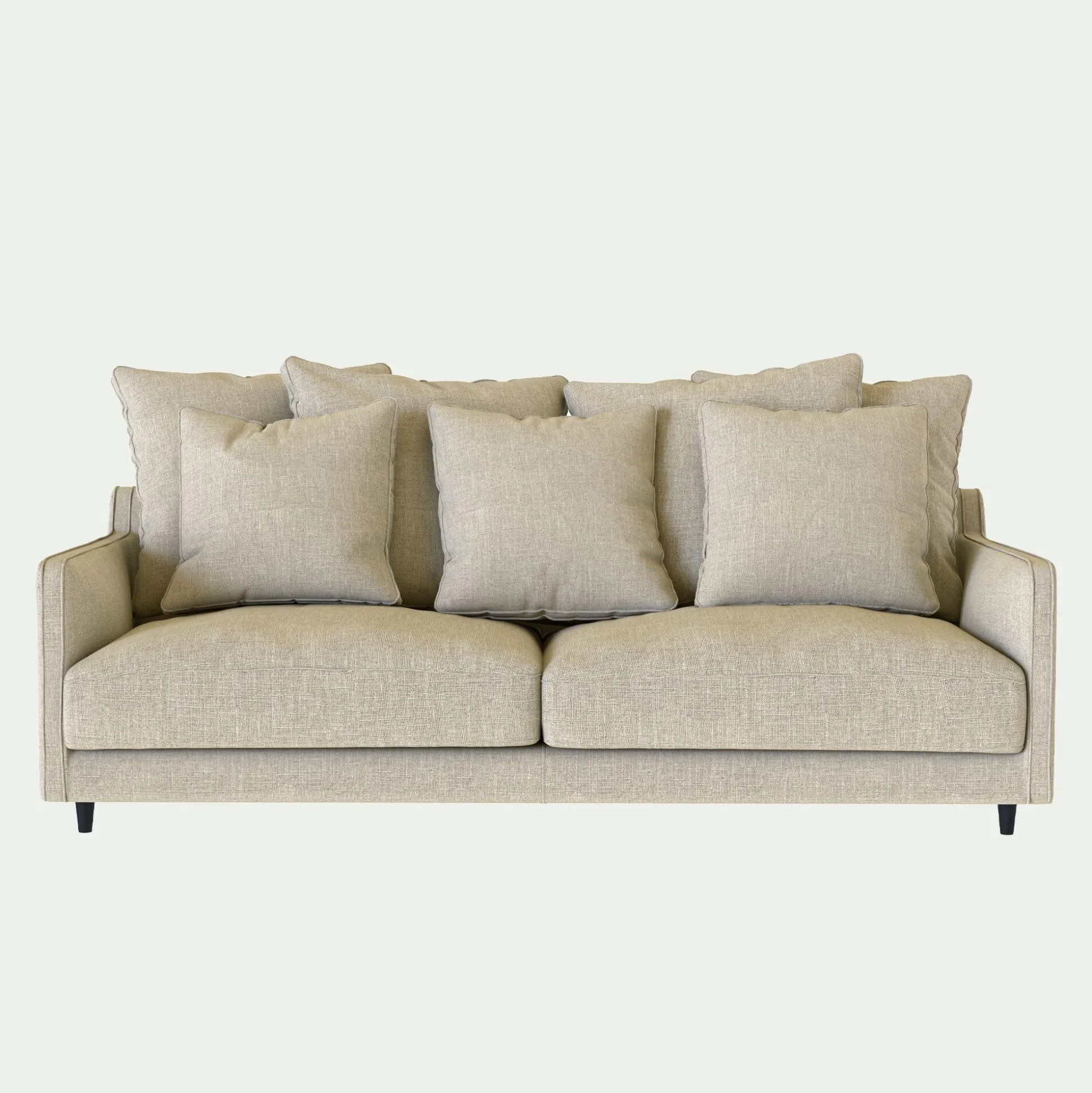 Canapé 4 places convertible en tissu mixte - beige alpilles