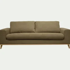 Canapé 4 places convertible en tissu Crown - vert cèdre