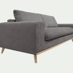 Canapé 4 places convertible en tissu Storm - gris moyen
