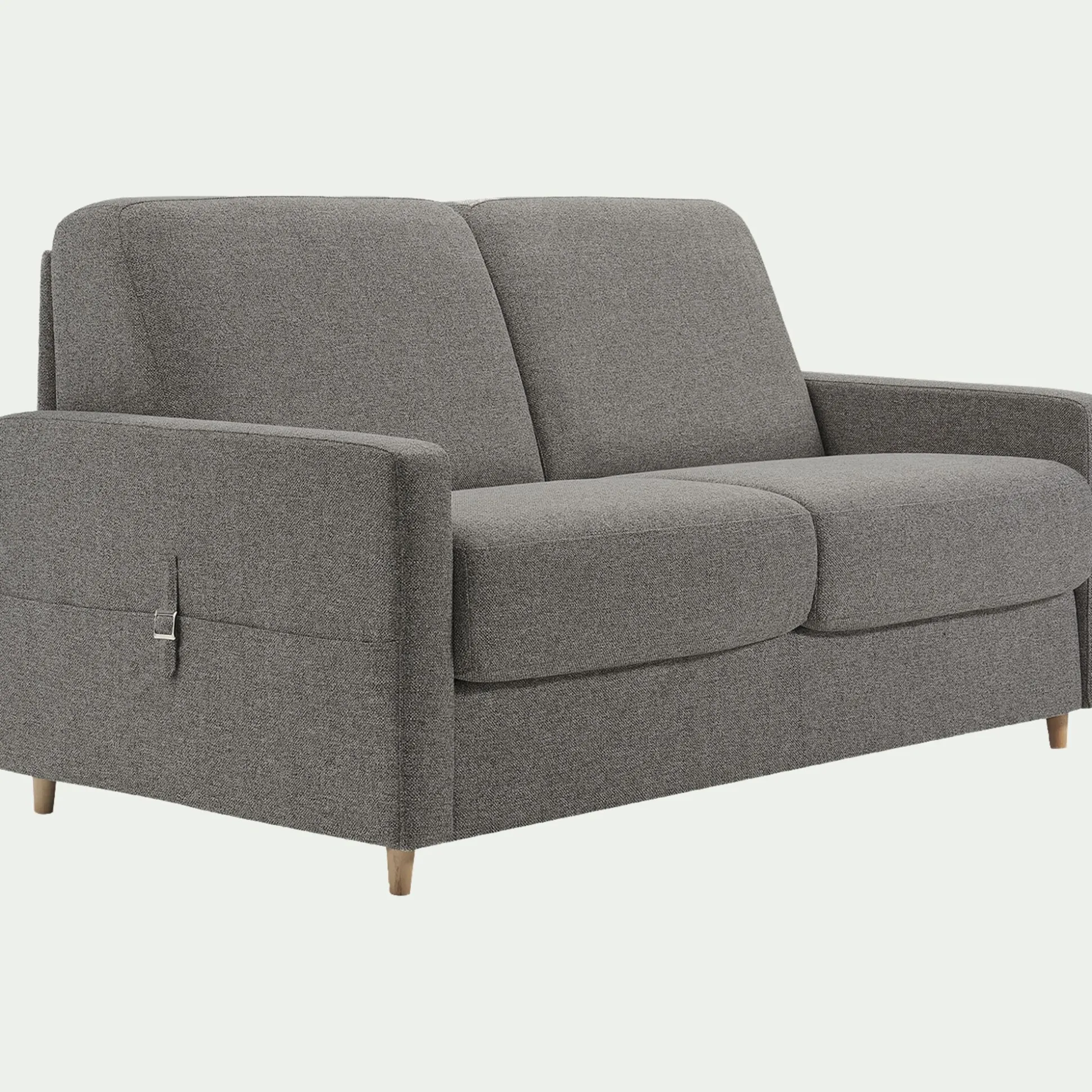 Canapé 4 places convertible en tissu matelas densité 35kg/m3 - gris anthracite