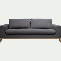 Canapé 4 places convertible en tissu Cosmo - gris anthracite