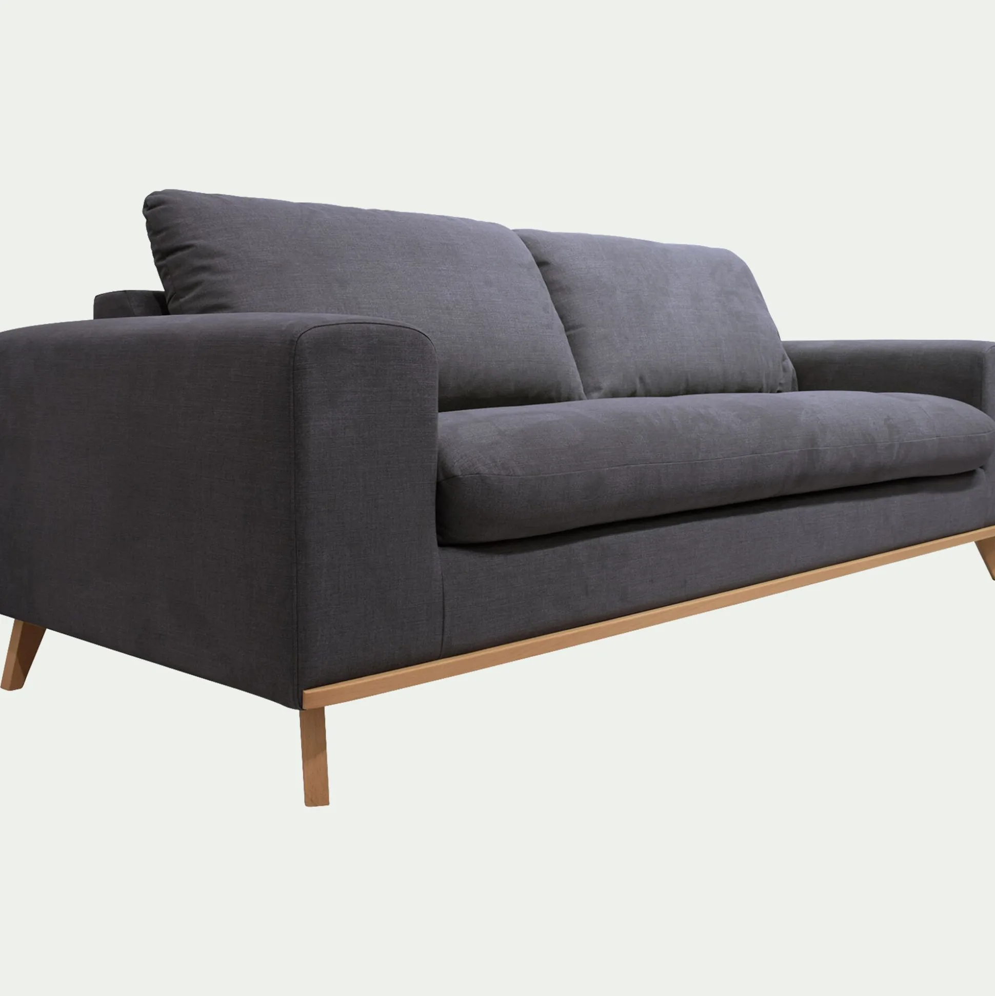 Canapé 4 places convertible en tissu Cosmo - gris anthracite
