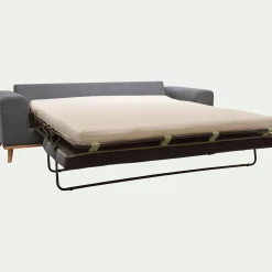 Canapé 4 places convertible en tissu Cosmo - gris anthracite