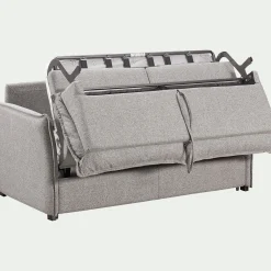 Canapé 4 places convertible en tissu Stella avec matelas densité 25kg/m3 - gris moyen