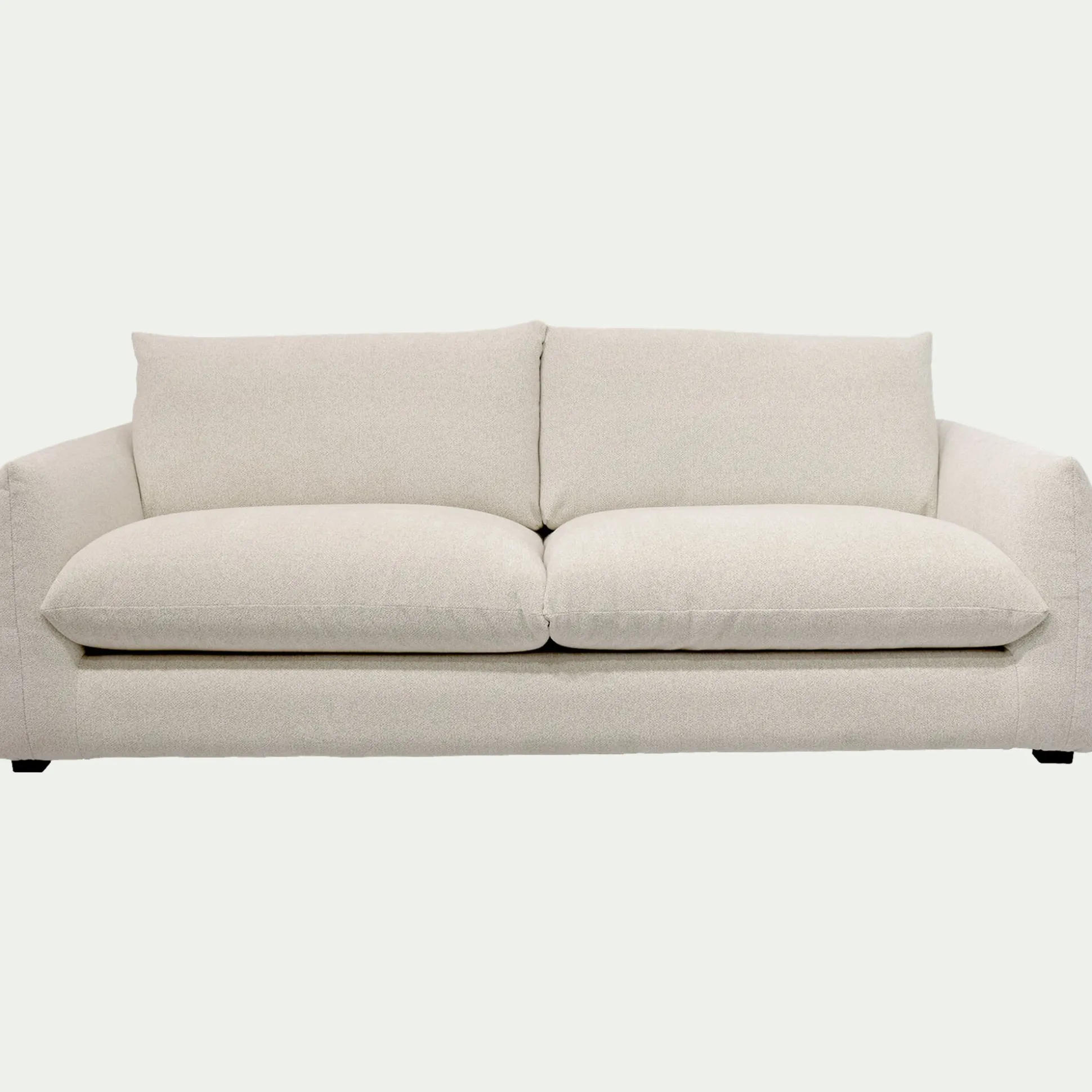 Canapé 4 places convertible en tissu Raven - blanc écru