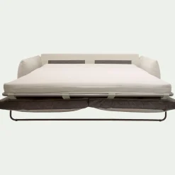 Canapé 4 places convertible en tissu Raven - blanc écru
