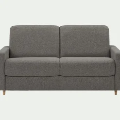 Canapé 4 places convertible en tissu matelas densité 25kg/m3 - gris anthracite