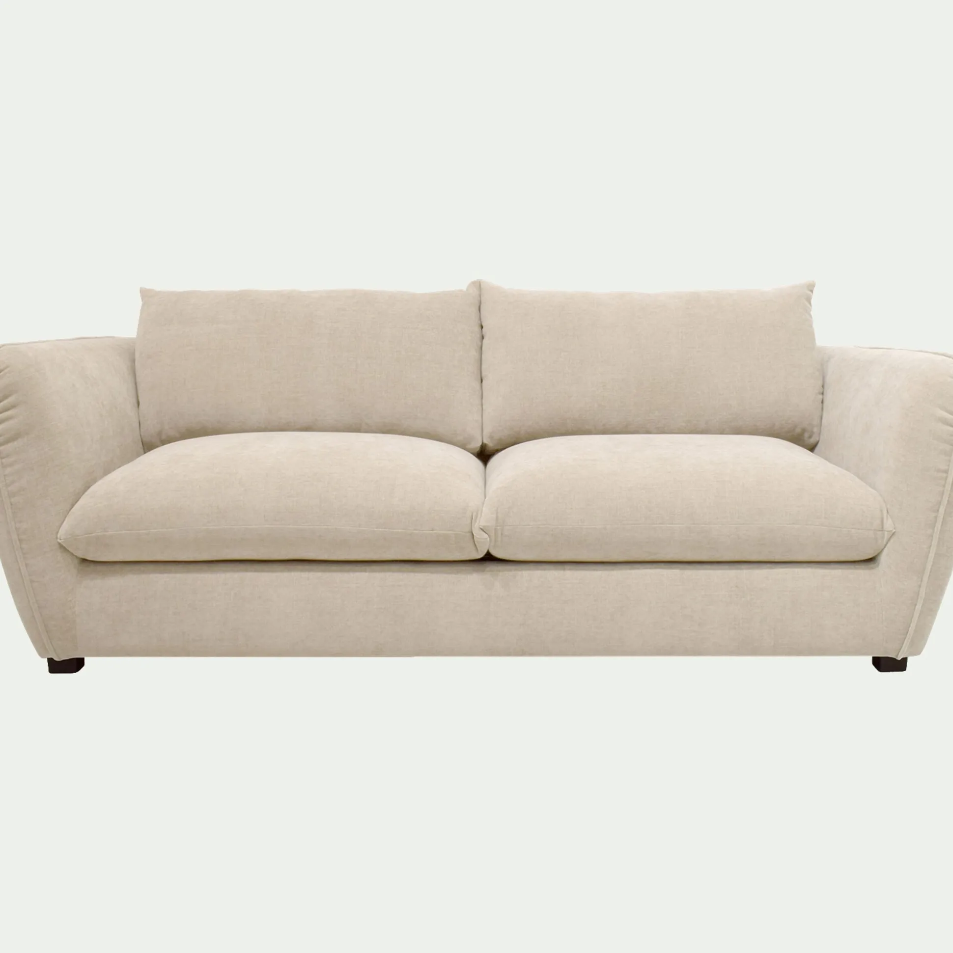 Canapé 4 places convertible en tissu Nature - blanc écru