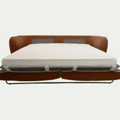 Canapé 4 places convertible en tissu Nature - brun rustrel