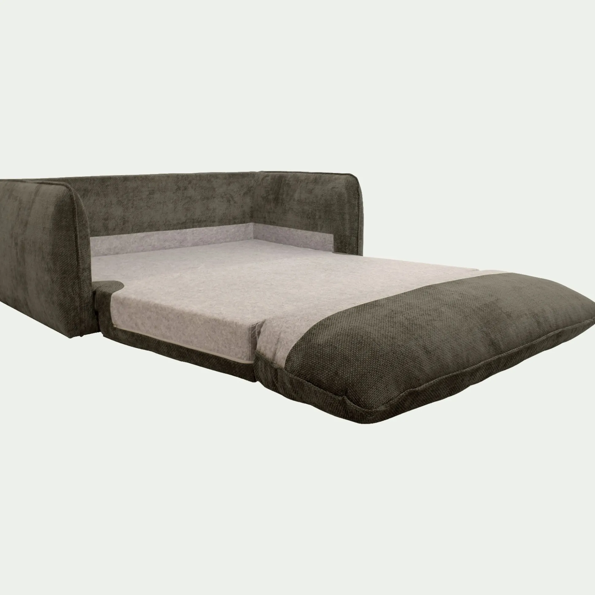 Canapé 3 places convertible en tissu Eden - vert cèdre