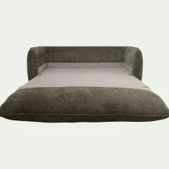 Canapé 3 places convertible en tissu Eden - vert cèdre