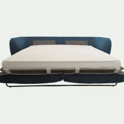 Canapé 4 places convertible en tissu Nature - bleu