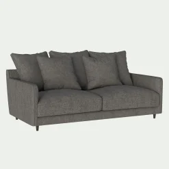 Canapé 3 places convertible en tissu - gris restanque