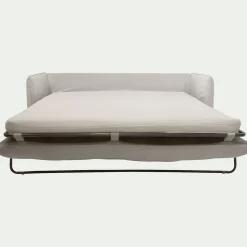 Canapé 3 places convertible en tissu wind - beige alpilles