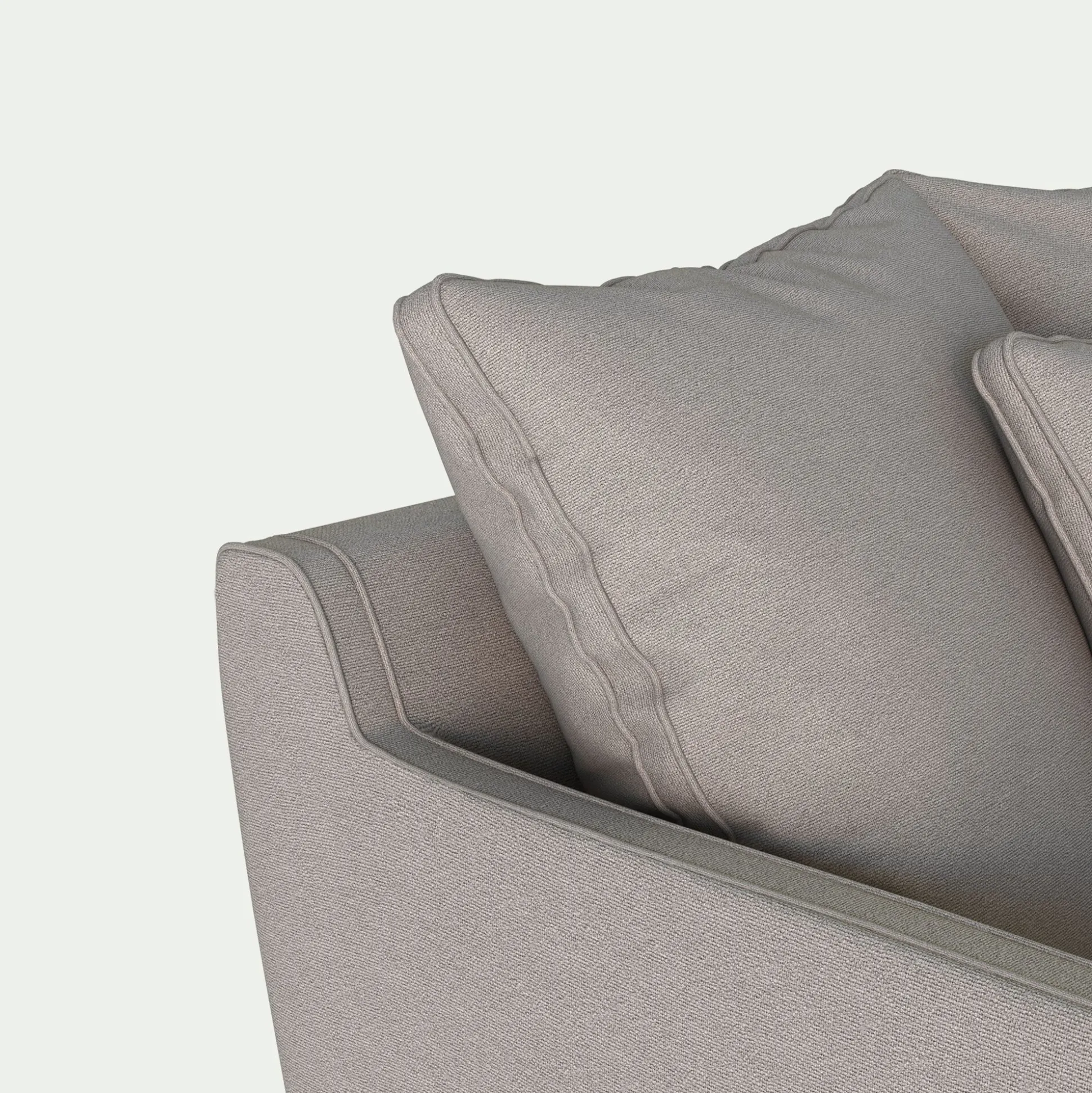 Canapé 2 places convertible en tissu - gris borie