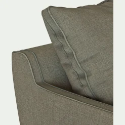 Canapé 3 places convertible matelas Bultex tissu mixte - vert cedre