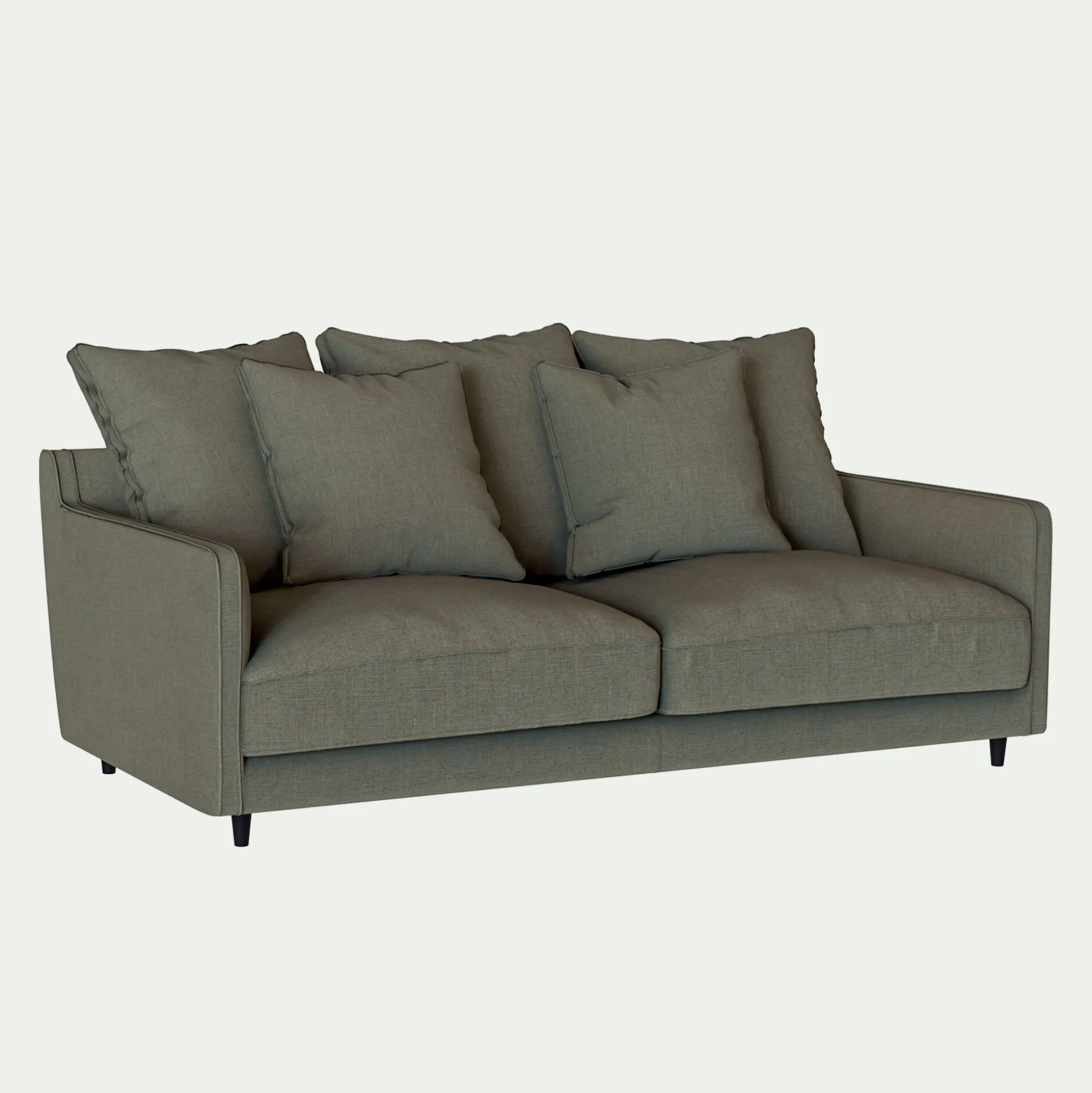 Canapé 3 places convertible matelas Bultex tissu mixte - vert cedre