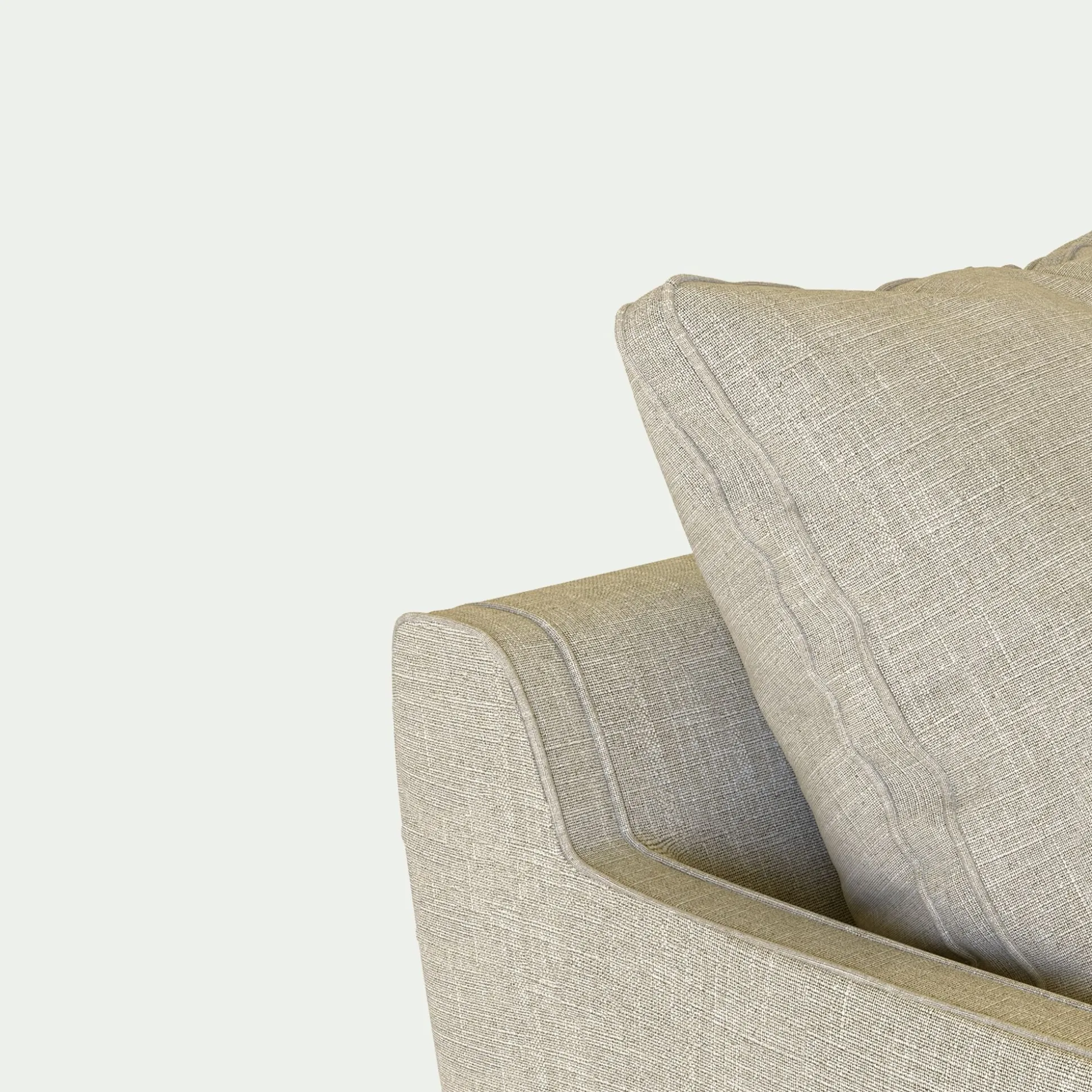 Canapé 4 places convertible matelas bultex en tissu mixte - beige alpilles