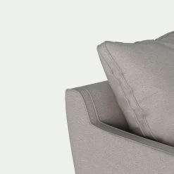 Canapé 4 places convertible matelas Bultex tissu joint - gris borie
