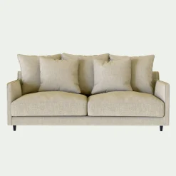 Canapé 3 places convertible tissu mixte - beige alpilles