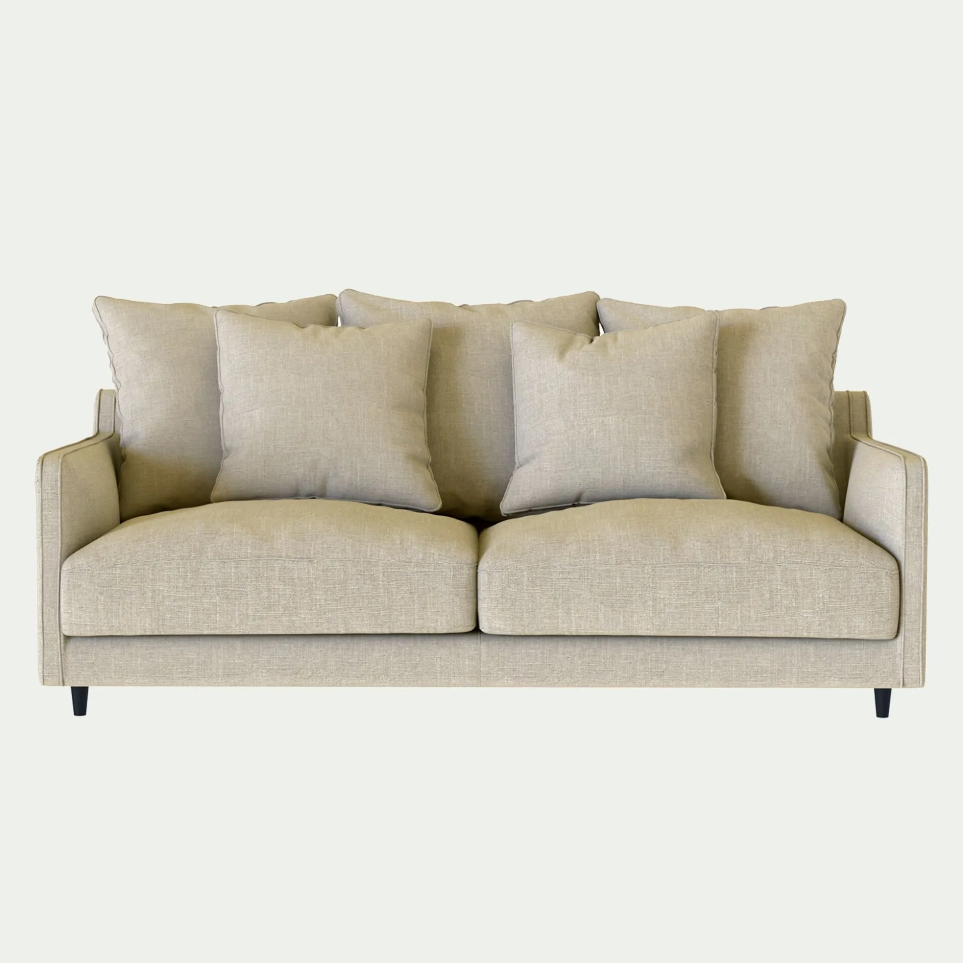 Canapé 3 places convertible tissu mixte - beige alpilles