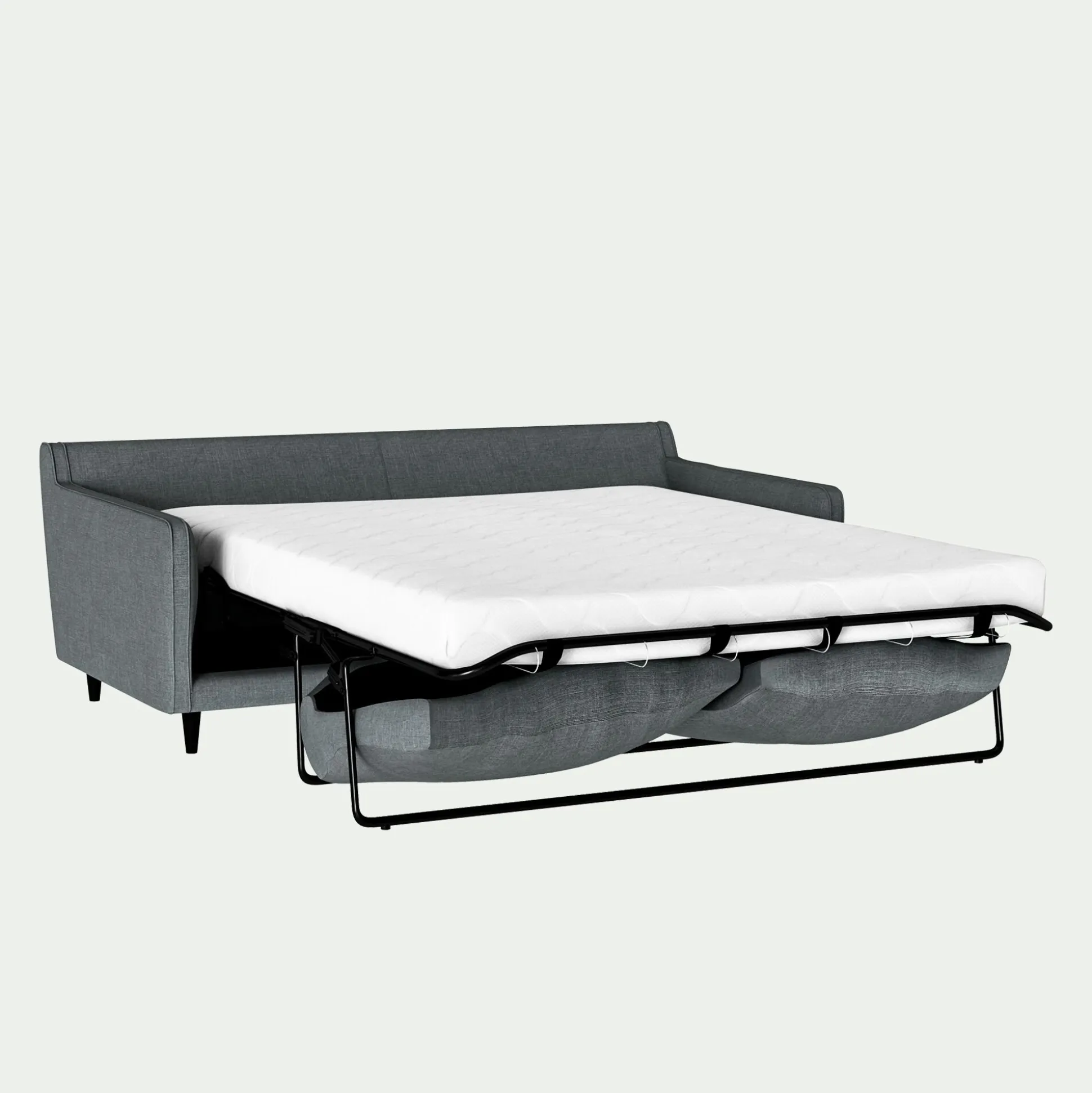 Canapé 3 places convertible tissu mixte - gris ardoise