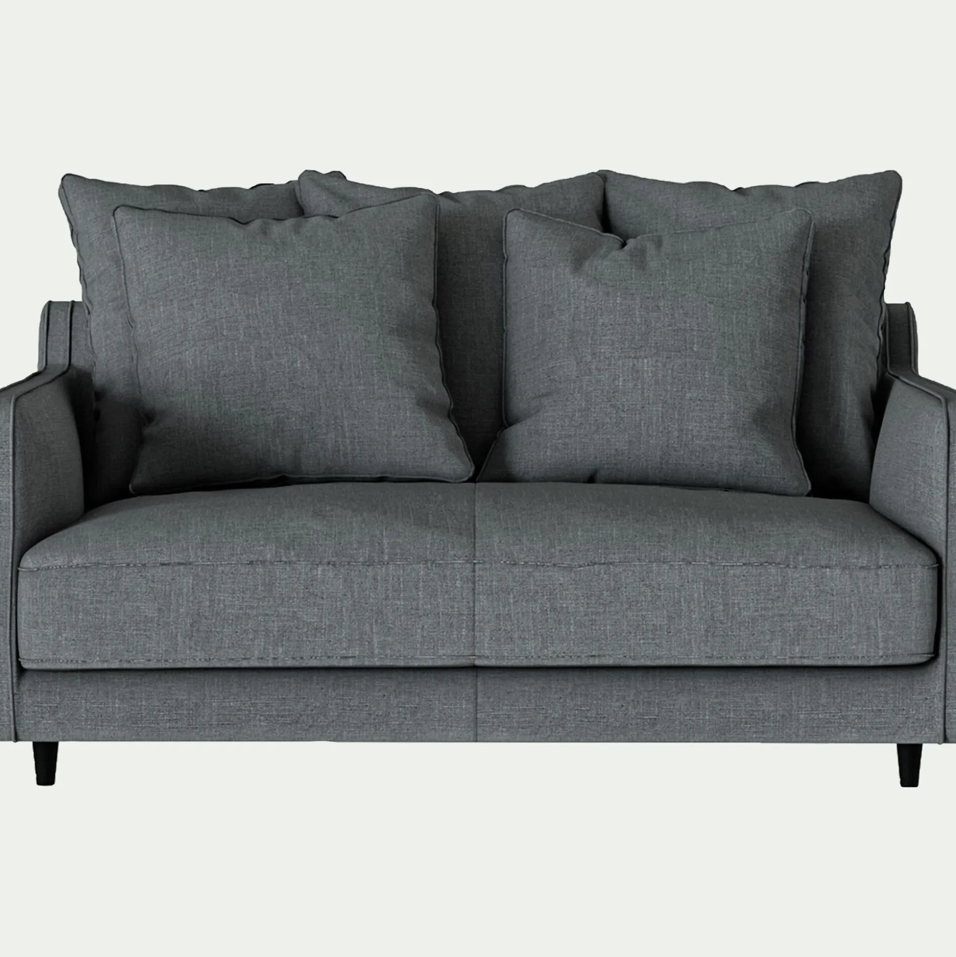 Canapé 2 places convertible tissu mixte - gris ardoise