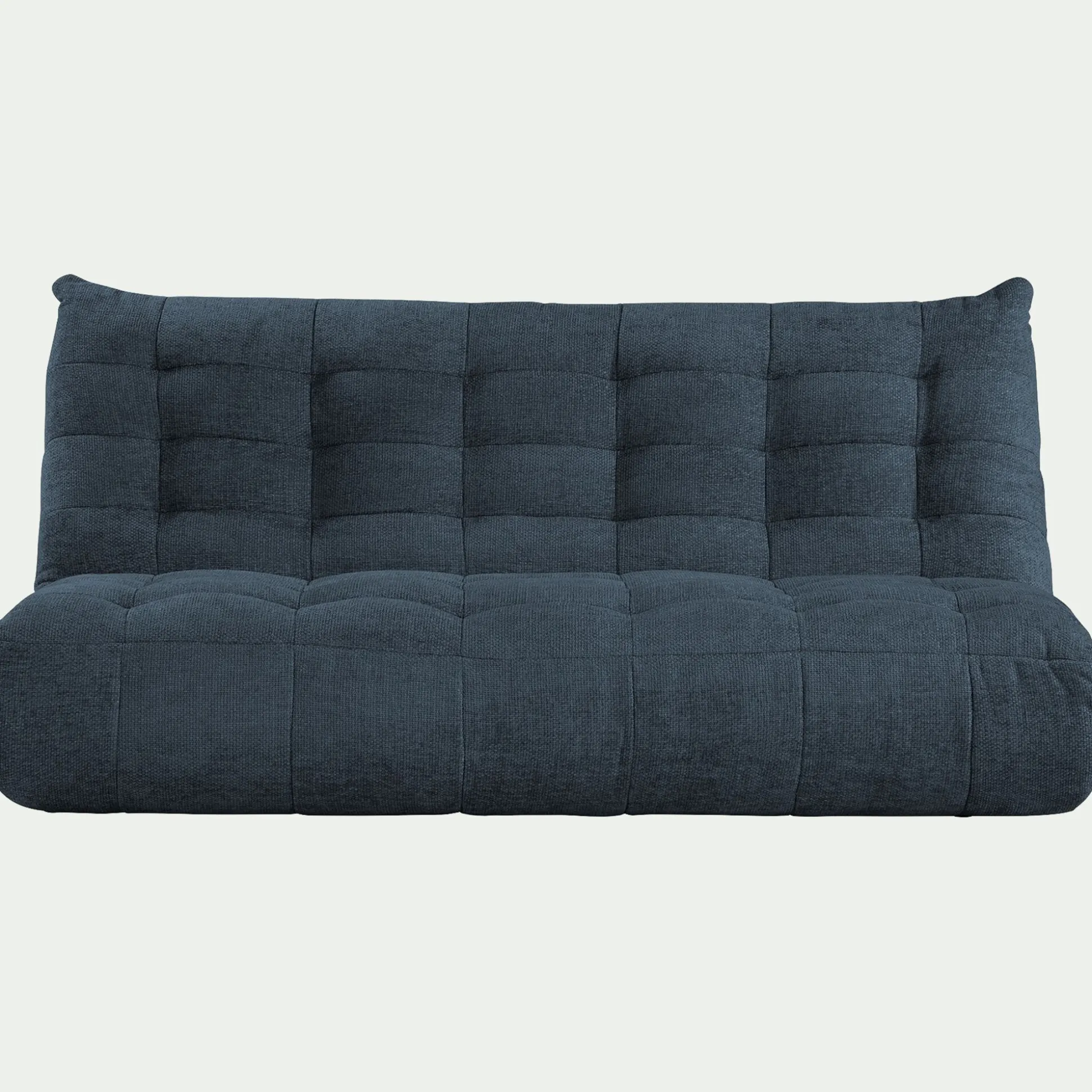 Canapé 4 places en fixe en tissu chenille - bleu marine