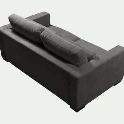 Canapé 3 places fixe en tissu Bloq - gris anthracite